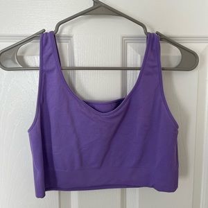 purple crop top